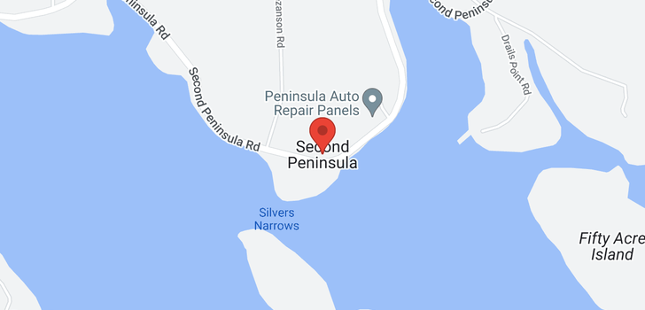 map of 1580 Second Peninsula Road